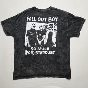 Fall Out Boy So Much For Stardust Shirt Black XL  Acid Wash Music Band Tee